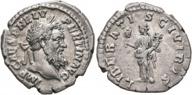 Pertinax, 193. Denarius (Silver, 19 mm, 3.00 g, 12 h), Rome. IMP CAES P HELV PERTIN AVG Laureate head of Pertinax to right. Rev. LIBERATIS CIVIBVS Lib...