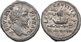 Septimius Severus, 193-211. Denarius (Silver, 20 mm, 3.07 g, 6 h), Rome, 206. SEVERVS PIVS AVG Laureate head of Septimius Severus to right. Rev. LAETI...
