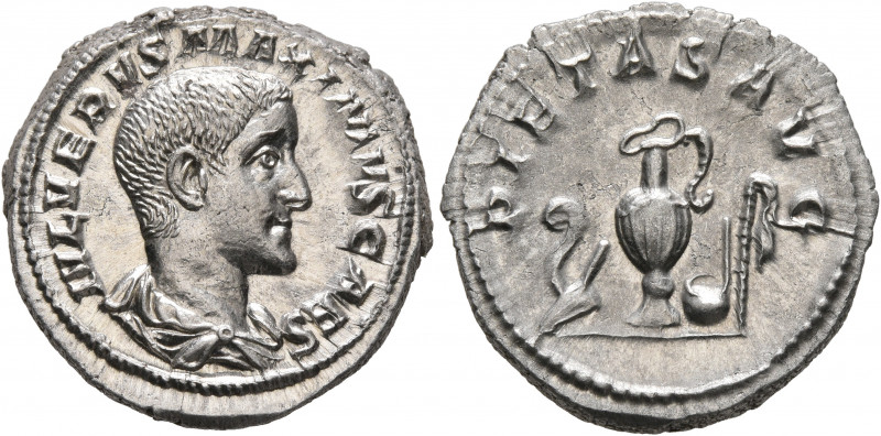 Maximus, Caesar, 235/6-238. Denarius (Silver, 20 mm, 3.91 g, 12 h), Rome, 236. I...