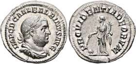 Balbinus, 238. Denarius (Silver, 20 mm, 2.92 g, 12 h), Rome, circa April-June 238. IMP C D CAEL BALBINVS AVG Laureate, draped and cuirassed bust of Ba...