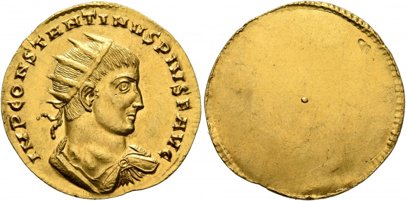 Constantine I, 307/310-337. Uniface Medallion (Gold, 22 mm, 3.79 g), Siscia (?),...