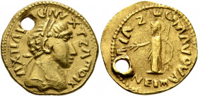 UNCERTAIN GERMANIC TRIBES, Pseudo-Imperial coinage. Late 3rd-early 4th centuries. 'Aureus' (Gold, 19 mm, 4.62 g, 6 h), 'Early Group B'. Imitating Traj...