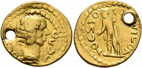 UNCERTAIN GERMANIC TRIBES, Pseudo-Imperial coinage. Late 3rd-early 4th centuries. 'Aureus' (Gold, 20 mm, 6.08 g, 1 h), 'Early Group B'. Imitating Juli...