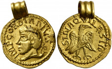 UNCERTAIN GERMANIC TRIBES, Pseudo-Imperial coinage. Late 3rd-early 4th centuries. 'Quinarius' (Gold, 15 mm, 2.81 g, 12 h), 'Gordian Group'. Imitating ...