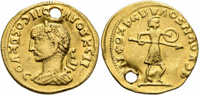 UNCERTAIN GERMANIC TRIBES, Pseudo-Imperial coinage. Late 3rd-early 4th centuries. 'Aureus' (Gold, 21 mm, 4.34 g, 4 h), 'Derived Gordian Group C'. ƆOΛX...