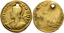 UNCERTAIN GERMANIC TRIBES, Pseudo-Imperial coinage. Late 3rd-early 4th centuries. 'Aureus' (Gold, 20 mm, 6.09 g, 11 h), 'Probus Group F'. Imitating Pr...
