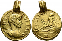 UNCERTAIN GERMANIC TRIBES, Pseudo-Imperial coinage. Late 3rd-early 4th centuries. 'Aureus' (Gold, 20 mm, 5.68 g, 12 h), 'Probus Group G'. Imitating Pr...