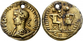 UNCERTAIN GERMANIC TRIBES, Pseudo-Imperial coinage. Late 3rd-early 4th centuries. 'Aureus' (Subaeratus, 20 mm, 4.77 g, 1 h), 'Plated Group'. Imitating...