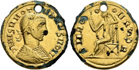 UNCERTAIN GERMANIC TRIBES, Pseudo-Imperial coinage. Late 3rd-early 4th centuries. 'Aureus' (Subaeratus, 20 mm, 3.47 g, 11 h), 'Plated Group'. Imitatin...