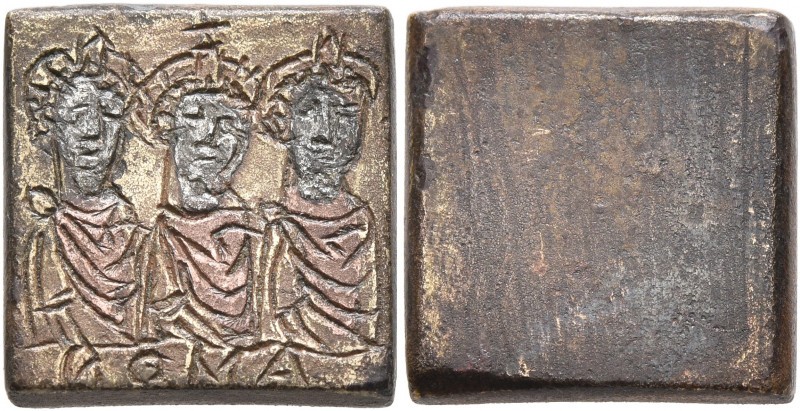 Valentinian II, with Theodosius I and Gratian, 375-392. Exagium Solidi (Orichalc...