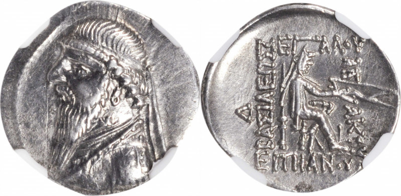 PARTHIA. Mithradates II, 121-91 B.C. AR Drachm, Ekbatana Mint, ca. 120/19-109 B....
