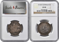 AUSTRALIA. Florin, 1916-M. Melbourne Mint. George V. NGC EF-40.

KM-27. Lightly handled and deeply toned, this wholesome specimen presents great ori...