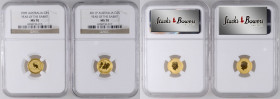 AUSTRALIA. Duo of 5 Dollars (2 Pieces), 1999-2011. Lunar Series, Year of the Rabbit. Both NGC MS-70 Certified.

1) KM-428. 2) KM-1481. Both pieces e...
