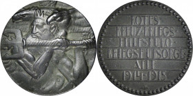 AUSTRIA. Naval Warfare Zinc Medal, 1915. CHOICE UNCIRCULATED.

Hauser-1407. 45mm; 40.00 gms. Obverse: Half length bust of Neptune/Poseidon facing sl...
