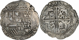 BOLIVIA. Cob 2 Reales, ND (ca. 1578-95)-P B. Potosi Mint. Philip II. VERY FINE.

Cal-type 127#370. Weight: 6.1 gms. A broadly struck, light gray ton...