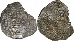 BOLIVIA. Cob 8 Reales, ND (1598-1617)-P. Potosi Mint. Philip III. VERY GOOD.

KM-10; Cal-type-164. Weight: 11.7 gms, from the Atocha shipwreck of 16...
