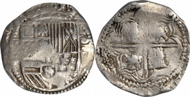 BOLIVIA. Cob 8 Reales, ND (1598-1617)-P. Potosi Mint. Philip III. PCGS VF-35.

KM-10; cf. Calico-910-20 (type 165). Weight: 27.19 gms. Though the as...