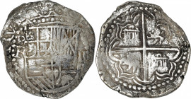 BOLIVIA. Cob 2 Reales, ND (ca. 1603-12)-P R. Potosi Mint. Philip III. VERY FINE.

KM-8; Cal-type 128#626. Weight: 6.5 gms. A sharply detailed and br...