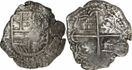 BOLIVIA. Cob 2 Reales, ND (ca. 1613-16)-P Q. Potosi Mint. Philip III. VERY GOOD.

KM-8; Cal-type 128#627. Weight: 6.1 gms. A worn and moderately det...