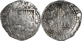 BOLIVIA. Cob 2 Reales, ND (ca. 1598-1621). Potosi Mint. Philip III. VERY GOOD.

KM-8; Cal-type 128. Weight: 6.2 gms. A worn and moderately detailed ...