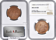 BRITISH HONDURAS. Cent, 1888. London Mint. Victoria. NGC MS-64 Red.

KM-6. Incredibly vibrant and flashy, the fully red near-Gem dazzles with great ...