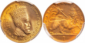 ETHIOPIA. Matona, EE 1923 (1931). Soho (Birmingham) Mint. PCGS SPECIMEN-67 Red Brown.

KM-27. A lovely, sharply struck coin with shimmering cartwhee...