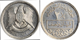 SYRIA. 2-1/2 Piastres, AH 1367 (1948). PCGS SPECIMEN-65.

KM-81. A pleasing Gem with flashy luster and steel-gray surfaces.

Ex. Kings Norton Mint...