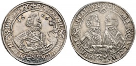 Sachsen-Altenburg. Johann Philipp und seine zwei Brüder 1625-1632. Taler 1626 -Saalfeld-. Slg. Mers. 4222, Schnee 288, Dav. 7376, Kernb. 11.2. leichte...