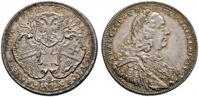 Schwäbisch Hall, Stadt. Taler 1746 -Nürnberg-. Stempel von P.P. Werner. Ähnlich wie vorher. Mit schrägem Kerbrand. Raff 49, Binder 64, Slg. Wurster 18...