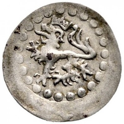 Überlingen, Stadt. Einseitiger Pfennig o.J. (nach 1436). Nach links schreitender...