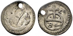 Württemberg. Christoph 1550-1568. Kleingröschel (1/84 Gulden) 1567. In einem Perlkreis das Jagdhorn mit Band zwischen C-H / In einem Perlkreis der Rei...