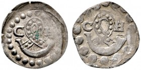 Württemberg. Christoph 1550-1568. Lot (2 Stücke): Einseitige Pfennige o.J. In einem Perlkreis das Jagdhorn mit perlenbesetztem Band zwischen C-H. Vari...