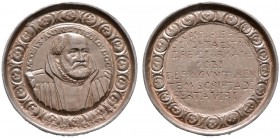 Württemberg. Ludwig 1568-1593. Bronzierte Bleimedaille o.J. (1577) unsigniert, auf Jakobus Andreae (1528-1590, Prediger in Stuttgart, Kanzler der Univ...