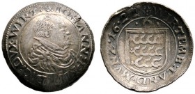 Württemberg. Johann Friedrich 1608-1628. Kipper- 6 Kreuzer (stark schüsselförmig) 1622 -Stuttgart-. [Fünfblättrige Blume] IOHANN:FRID: D:G: DVX.WIRT: ...