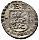 Württemberg. Eberhard III. 1633-1674. Einseitiger Pfennig o.J. Schild mit den drei Hirschstangen zwischen zwei Sternchen, darüber .E.H. KR 603c, Ebner...