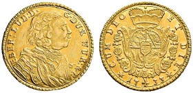 Württemberg. Eberhard Ludwig 1693-1733. Halbkarolin 1733. Ähnlich wie vorher. KR 26a, Ebner -, Fr. 3585, Slg. Hermann -. 4,78 g vorzüglich/vorzüglich-...