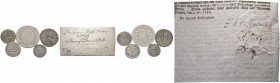 Württemberg. Karl Eugen 1744-1793. 6-tlg. Konvolut: Schriftstück, den Münzumlauf betreffend - gerichtet an den Salz-Faktor zu Sulz. Gedrucktes Reskrip...