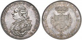 Württemberg. Friedrich II./I. 1797-1806-1816. Feinsilber-Konventionstaler 1798 von C.H. Küchler -Birmingham-. Ähnliches Brustbild wie vorher, jedoch m...
