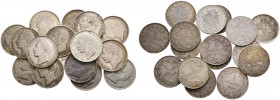 Württemberg. Wilhelm I. 1816-1864. Lot (16 Stücke): 1/2 Gulden 1838-1841, 1846-1850, 1852-1854, 1856, 1858, 1861 und 1864 (KR 98ff). sehr schön, sehr ...