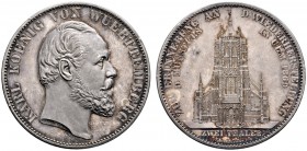 Württemberg. Karl 1864-1891. "Doppeltaler" 1869. Ulmer Münster. KR 15a, AKS 131, J. 87, Thun 442, Kahnt 595. 37,15 g Prachtexemplar mit feiner Patina,...