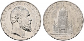 Württemberg. Karl 1864-1891. "Doppeltaler" 1871. Ulmer Münster. KR 16a, AKS 131, J. 87, Thun 442, Kahnt 595. 37,23 g kleine Kratzer, gutes vorzüglich ...