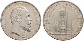 Württemberg. Karl 1864-1891. "Doppeltaler" 1871. Ulmer Münster. KR 16a, AKS 131, J. 87, Thun 442, Kahnt 595. 37,14 g Felder berieben, sonst sehr schön...
