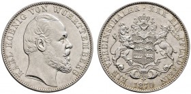 Württemberg. Karl 1864-1891. Vereinstaler 1870. KR 113.5, AKS 126, J. 85b, Thun 440, Kahnt 592. besserer Jahrgang, sehr schön-vorzüglich/vorzüglich...