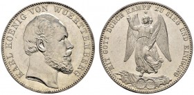 Württemberg. Karl 1864-1891. Siegestaler 1871. KR 114, AKS 132, J. 86, Thun 443, Kahnt 594. selten in dieser Erhaltung, Prachtexemplar, kleiner Kratze...