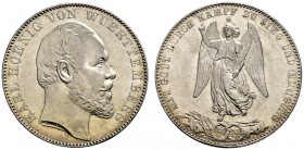 Württemberg. Karl 1864-1891. Siegestaler 1871. KR 114, AKS 132, J. 86, Thun 443, Kahnt 594. Kabinettstück von feinster Erhaltung, Stempelglanz