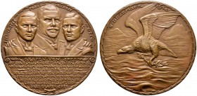 MEDAILLEURE. Karl Goetz (1875-1950). Große Bronzemedaille 1914. Auf die Familie der Grafen von Spee und ihre Erfolge zur See. Brustbilder der Grafen H...