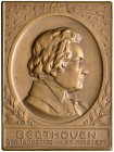 Personenmedaillen und -plaketten von Mayer und Wilhelm, Stuttgart. Einseitige Bronzeplakette o.J. Auf den Komponisten Ludwig van Beethoven (1770-1827)...