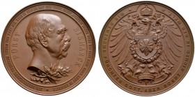Personenmedaillen und -plaketten von Mayer und Wilhelm, Stuttgart. Große Bronzemedaille 1895. Auf den 80. Geburtstag des Reichskanzlers Otto Fürst von...