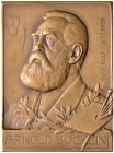 Personenmedaillen und -plaketten von Mayer und Wilhelm, Stuttgart. Einseitige Bronzeplakette o.J. Auf den Schweizer Dichter, Maler und Grafiker Arnold...