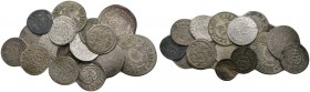 29 Stücke: WÜRTTEMBERG. Kleinmünzen vom einseitigen Pfennig bis 5 Kreuzer aus dem Zeitraum 16.-18. Jahrhunderts. interessantes Konvolut, zumeist sehr ...